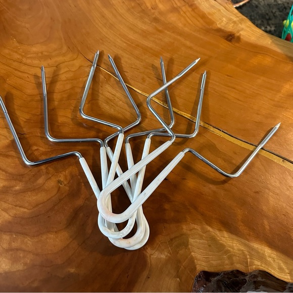 Set of 4 Poultry Roast Lifting Turning Prong Fork Vintage - Picture 3 of 5